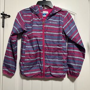 Columbia girls reversible windbreaker with hood